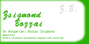 zsigmond bozzai business card